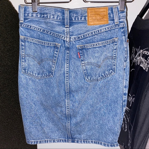 Levi’s Button Thru Mom Skirt Size 26 - Picture 4 of 6